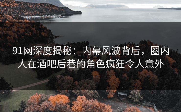 91网深度揭秘：内幕风波背后，圈内人在酒吧后巷的角色疯狂令人意外